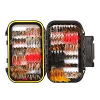 Waterproof Fly Box with Dry/Wet/Nymph/Streamer Trout Fly Fishing