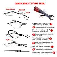 Fly Fishing Knot Tying Tool Kit 3 Quick Knot Tyers w/ Zinger Retractors