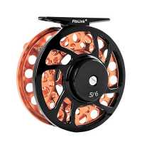 Piscifun Crest Fly Fishing Reel Large Arbor Fully Sealed Drag Saltwater  CNC-machined Aluminum Alloy Fly Reel 5/6, 7/8, 9/10 (Green,Black) Black  Crest-3(7/8wt)